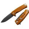 Classic Folding Knives * | Lionsteel Rok Aluminum Orange Handle Black Blade Discount