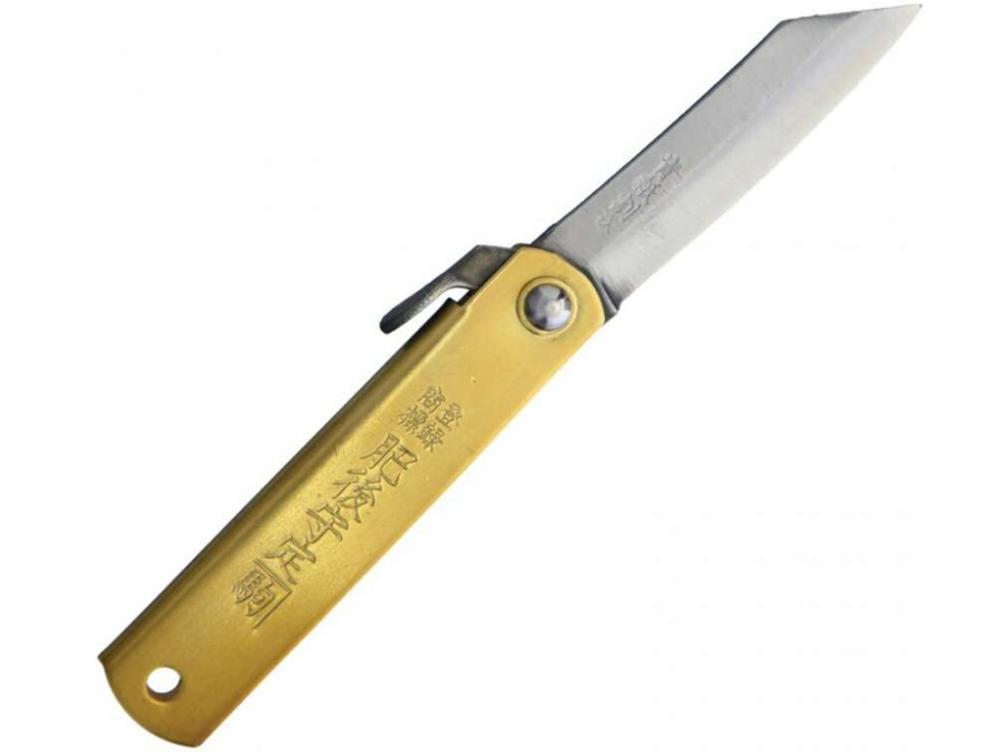 Classic Folding Knives * | Higonokami Folder Brass New